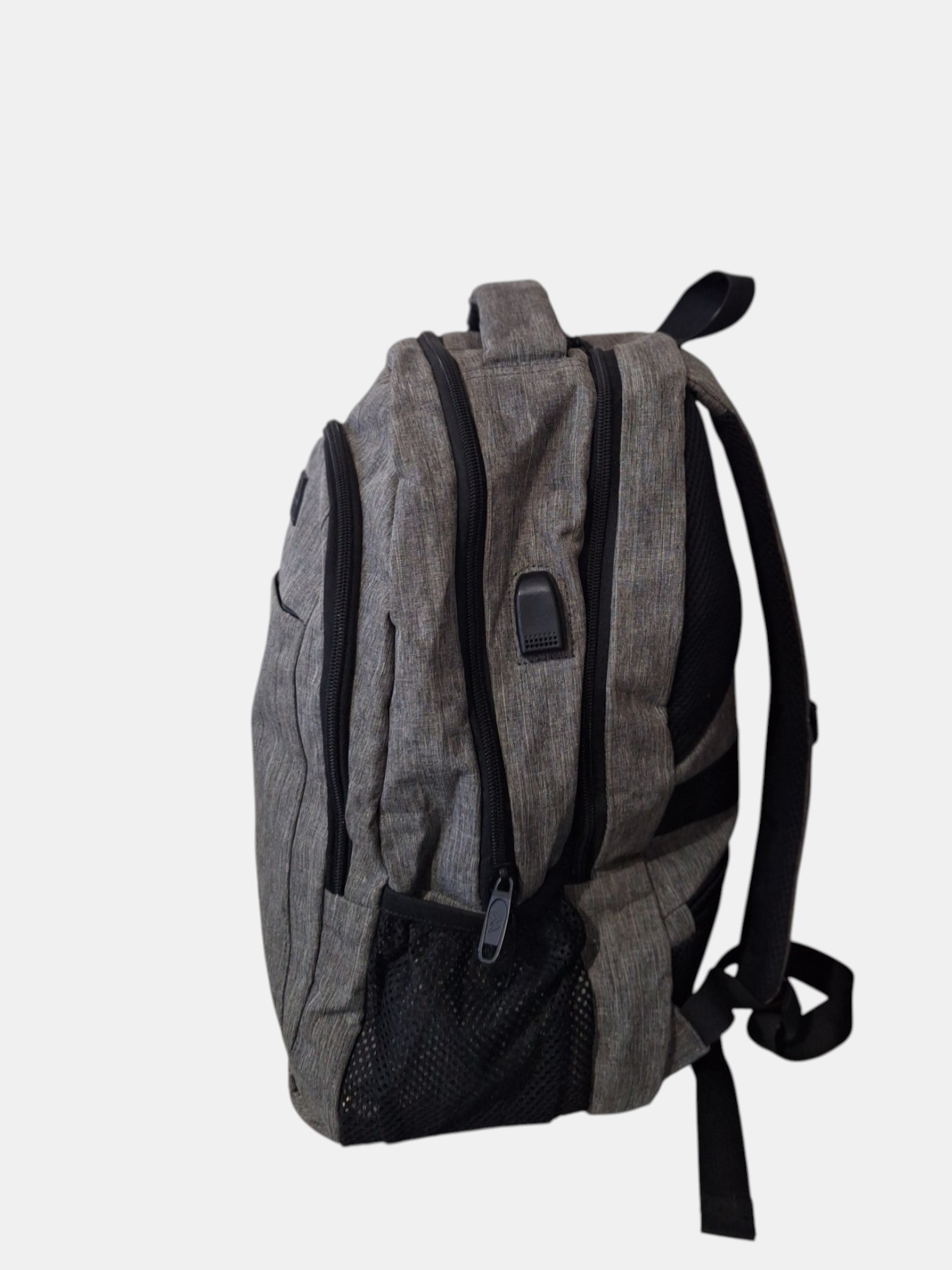 Matein Grey Canvas Backpack