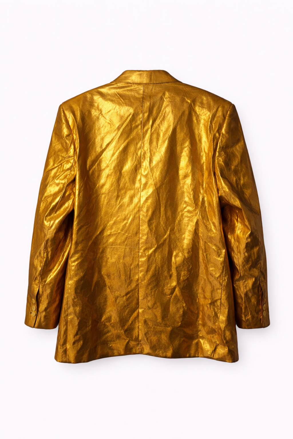 Pre-loved OpposuitsGold Metallic Blazer - UK 52