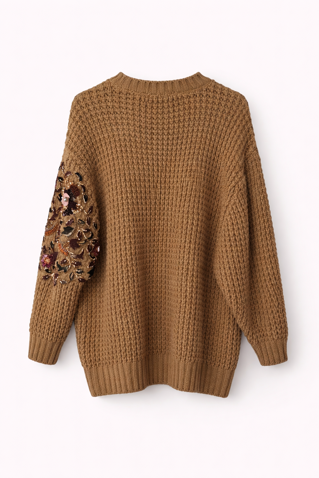 Pre-loved Zara Oversized Embroidered Knit Sweater - S 