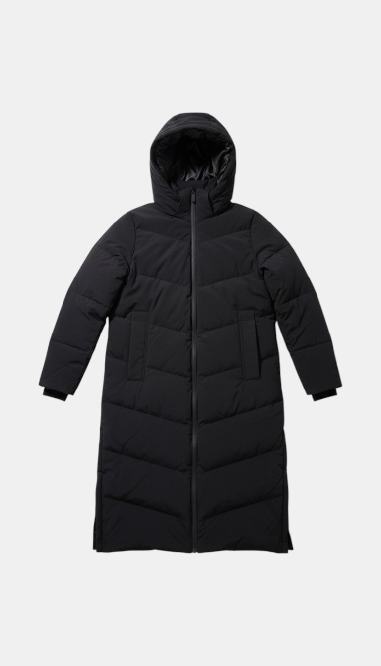 Zara Long Ladies Black Puffer Jacket- Size S