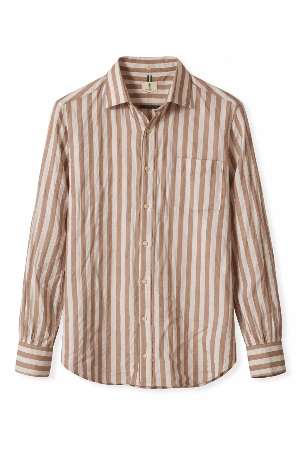 Pre-loved Luigi Borrelli Napoli Striped Linen Shirt -L