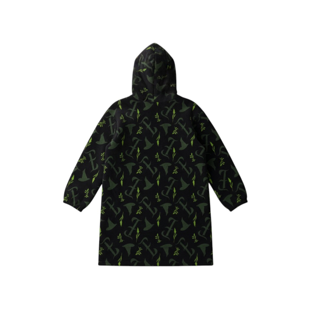 Pre-loved Wicked Patterned Oversized Lounge Fleece Hoodie Poncho - Size M