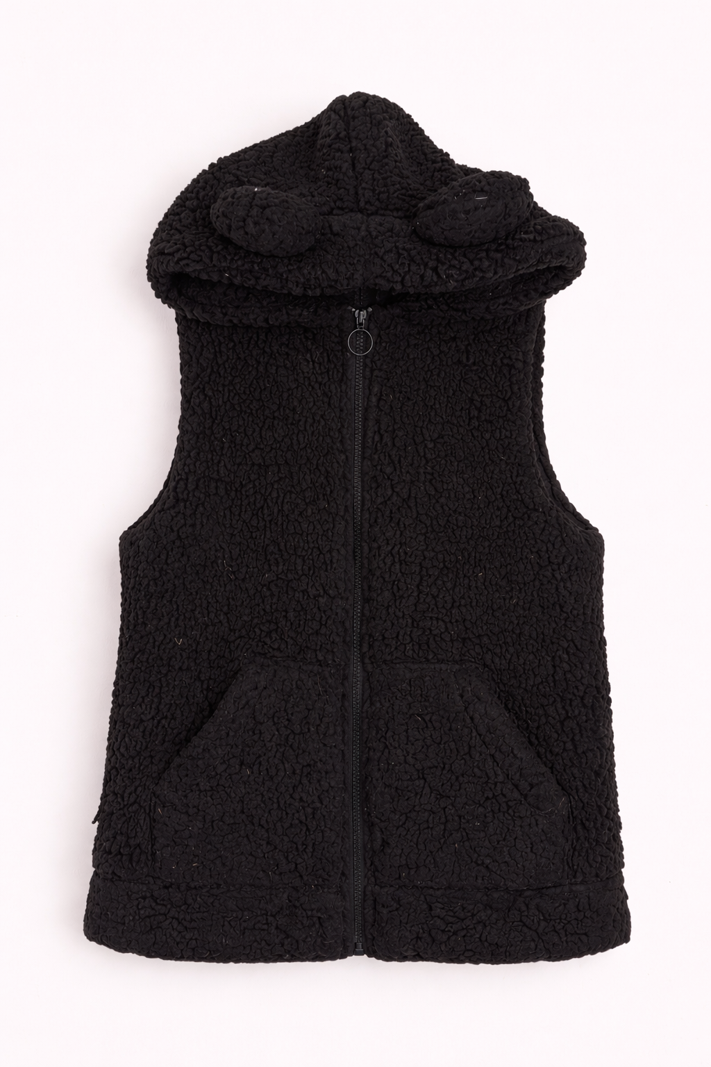 Pre-loved FB Sister Black Teddy Fleece Vest - Size S