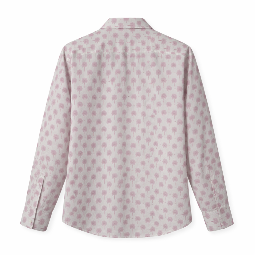 Pre-loved Frangipani Palm Tree Pattern Shirt -L