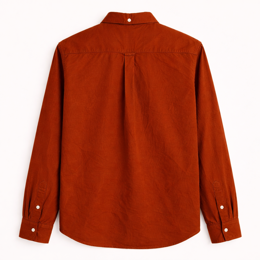 Pre-loved Farah Rust Shirt  -Size L (Slim Fit)