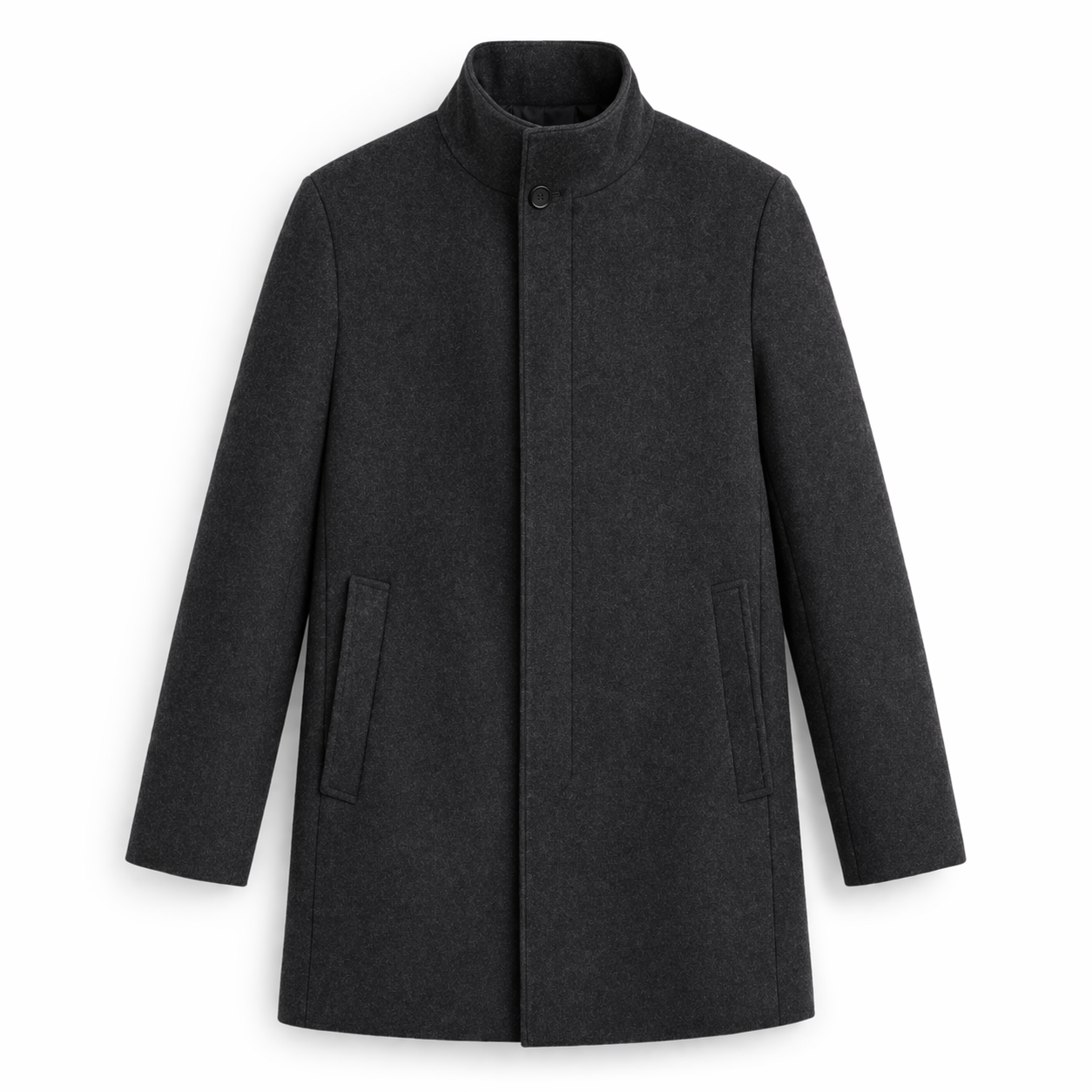 Pre-loved Mens Next Signature Charcoal Classic Wool Overcoat - L