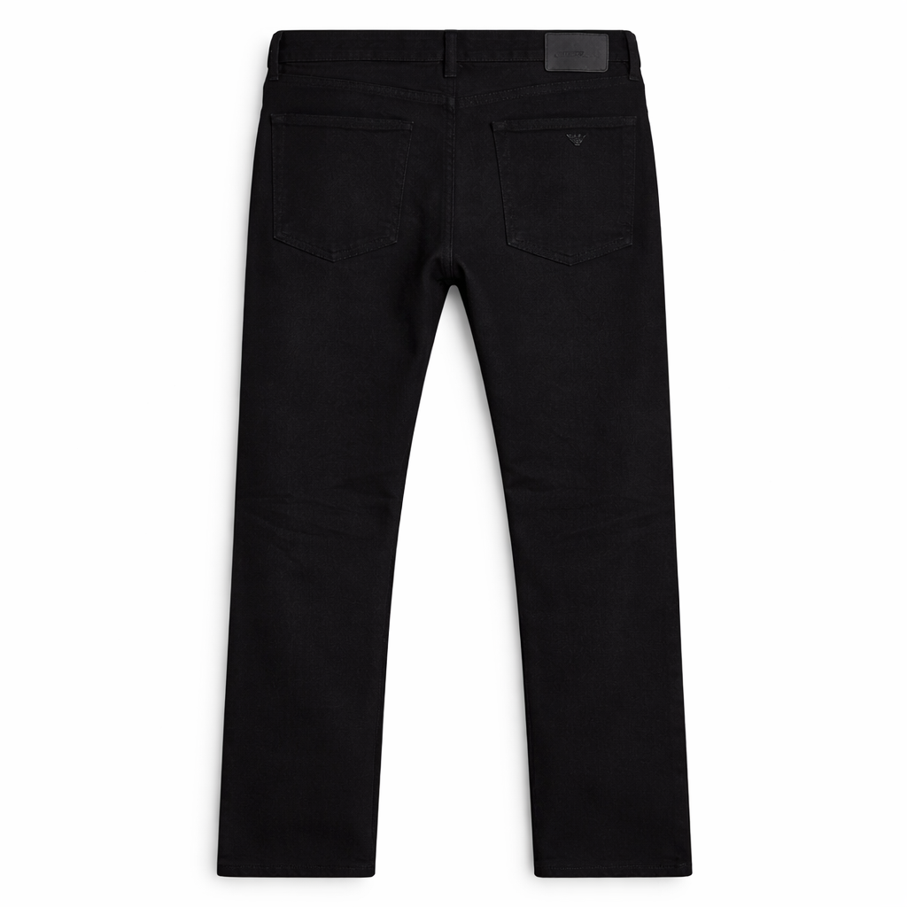 New Emporio Armani J45 Regular Fit Black Jeans, W33 X L32