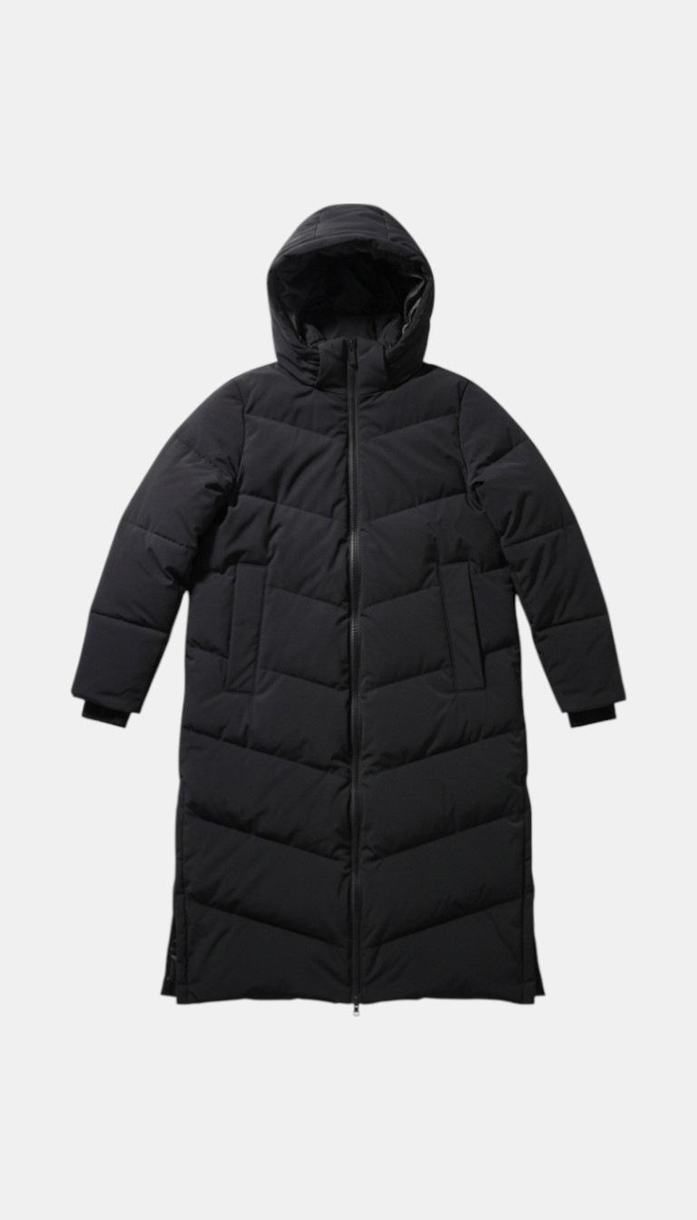 Zara Long Ladies Black Puffer Jacket- Size S
