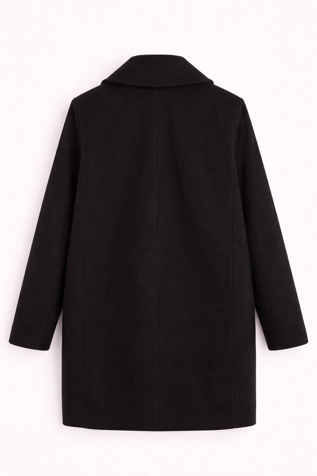 M&S Classic Black Overcoat - Size M