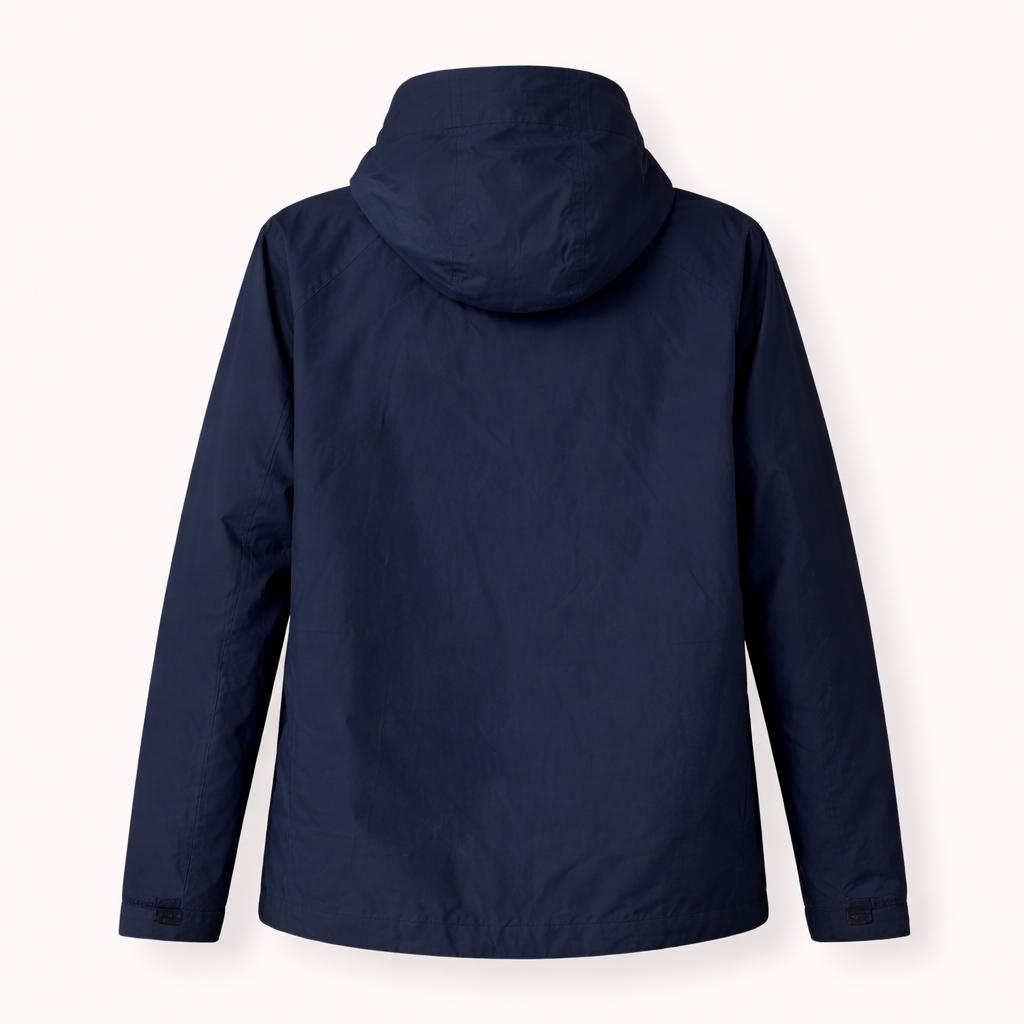 Pre-loved Berghhaus Men's Navy Waterproof Hooded Jacket - Size L