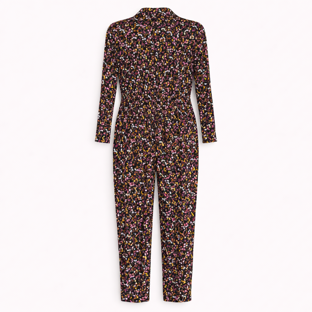 Pre-loved Floral Print Jumpsuit - Size L
