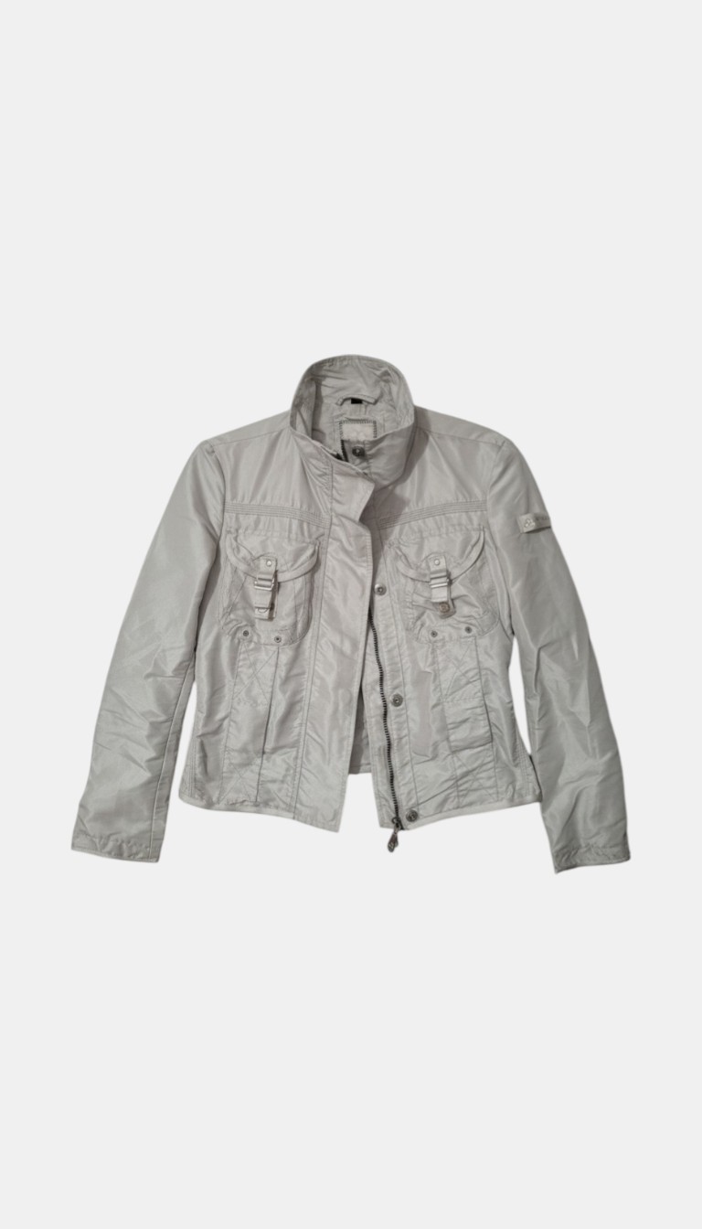 Pre-loved  Peuterey Silver Moto Jacket - Size 40