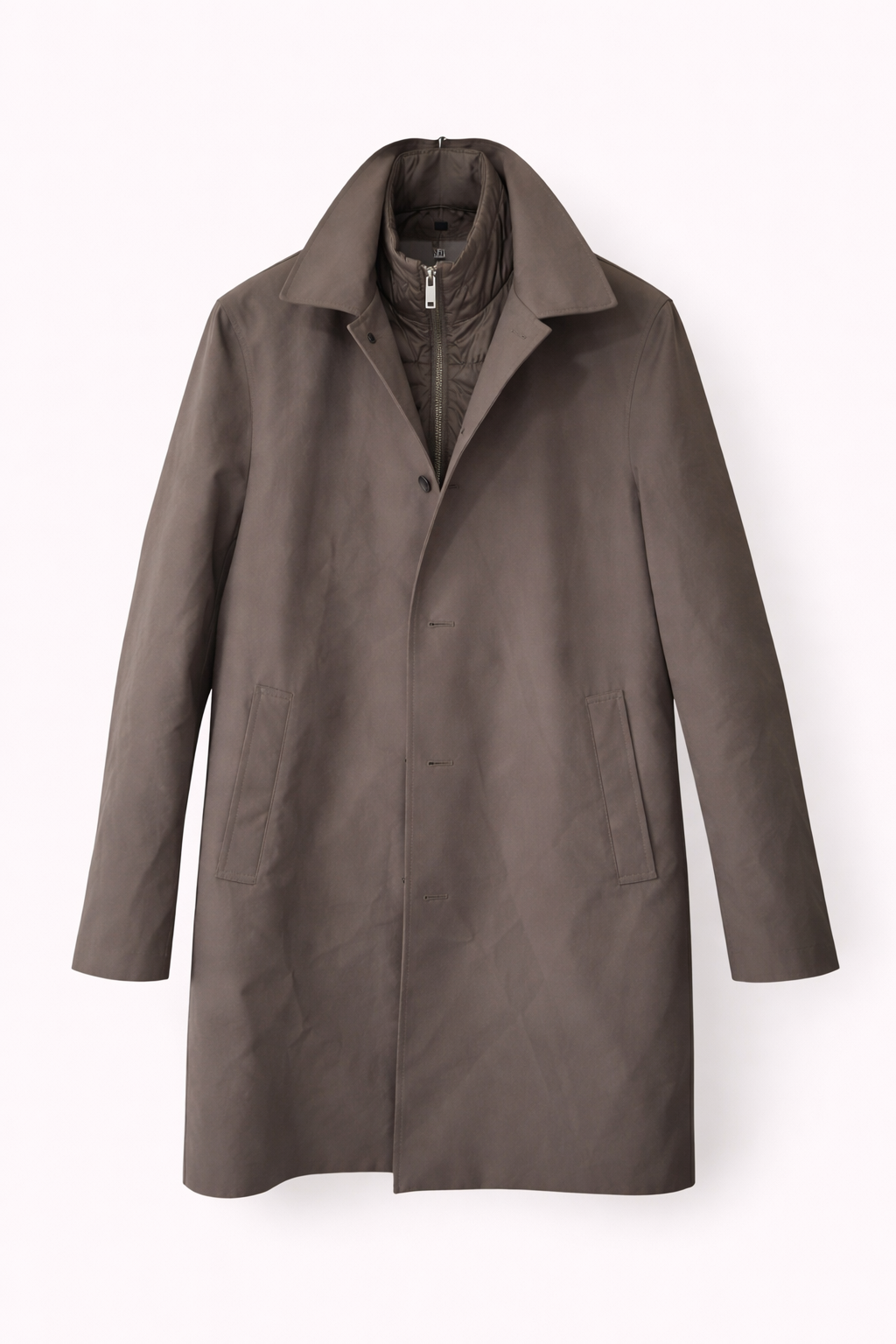 Pre-loved Reiss Classic Light Grey Coat  - Size L