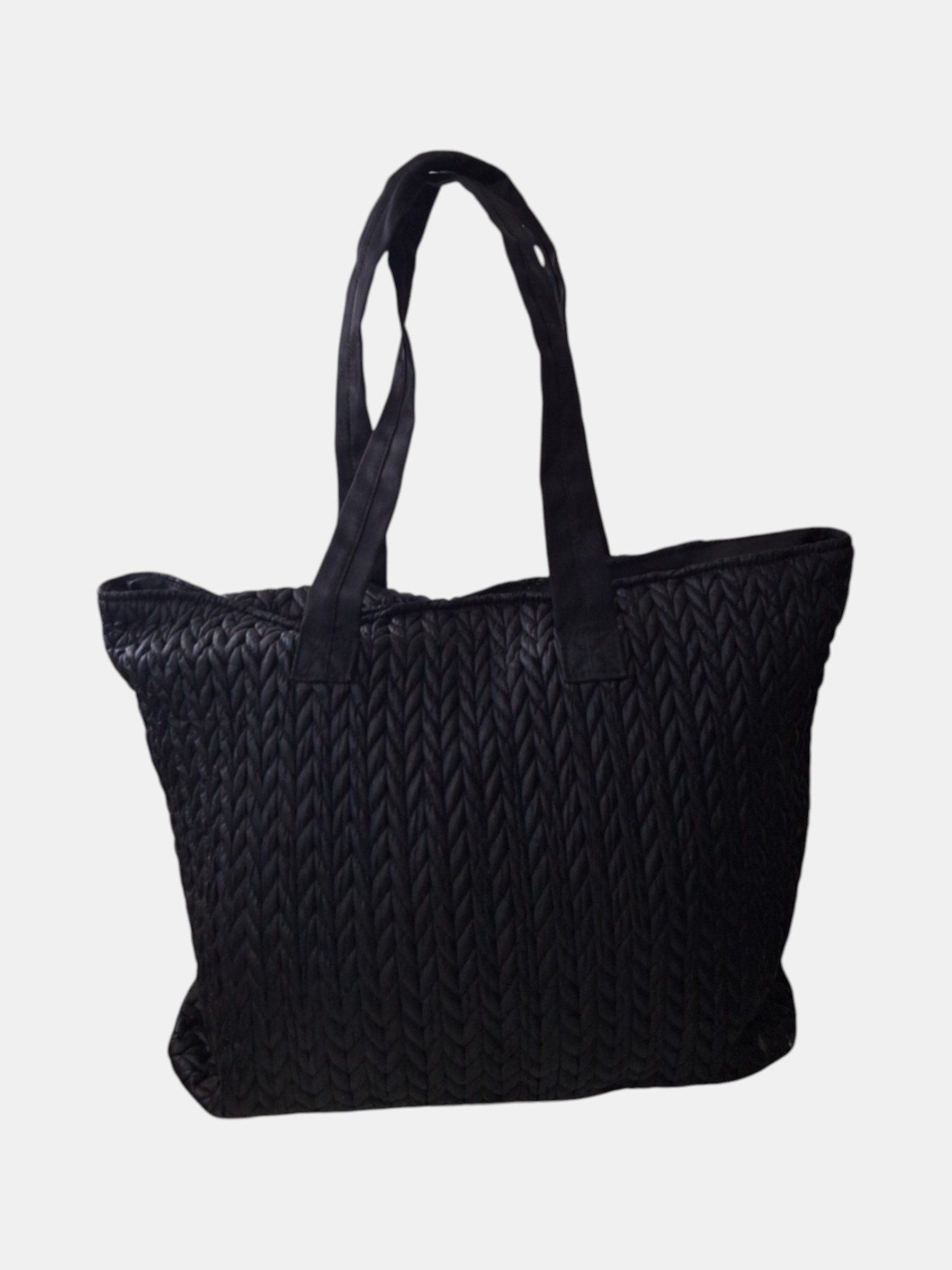 Black Knitted Tote Bag