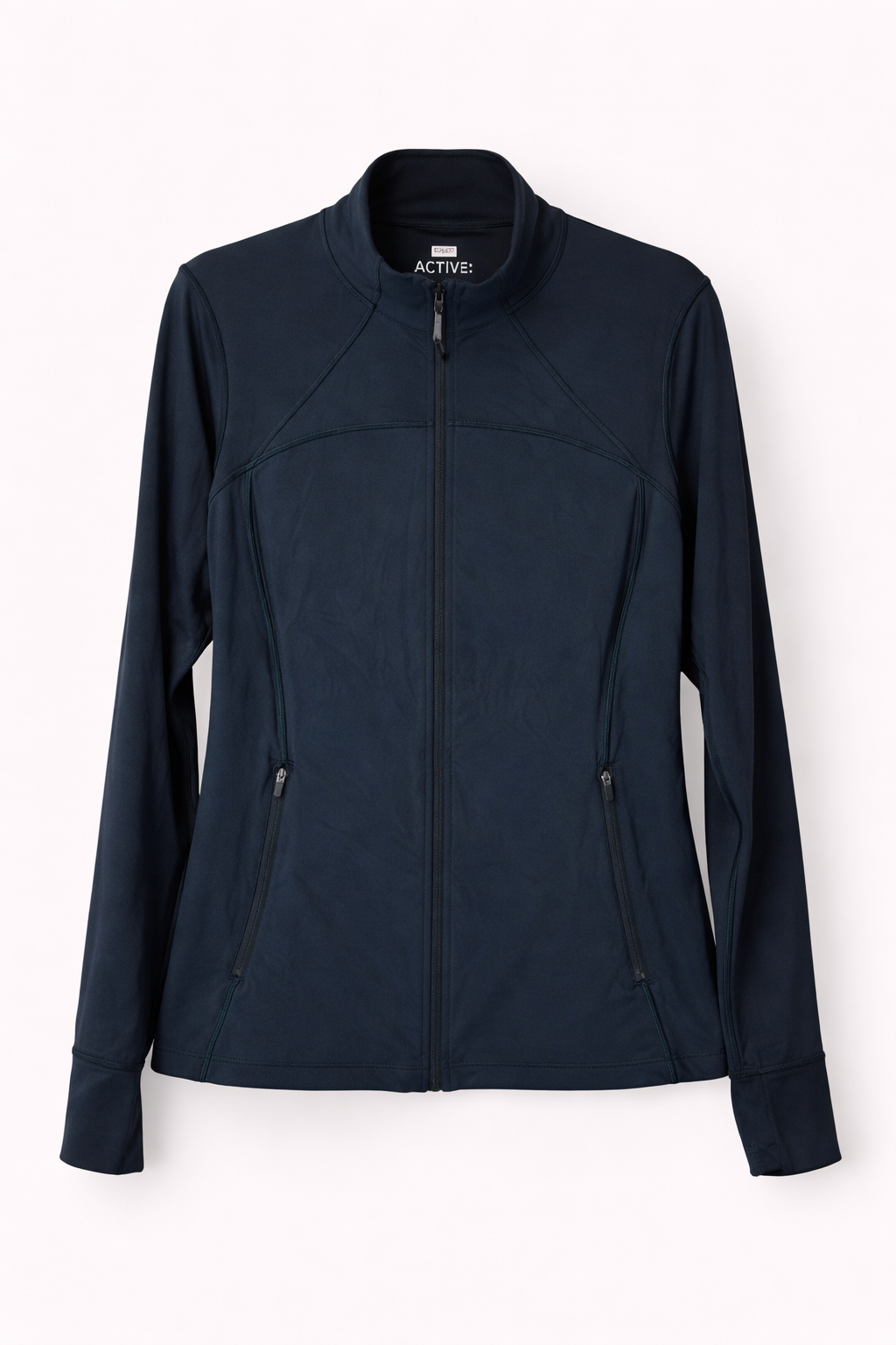 Pre-Loved F&F Active Women's Navy Zip-Up Jacket - UK 18