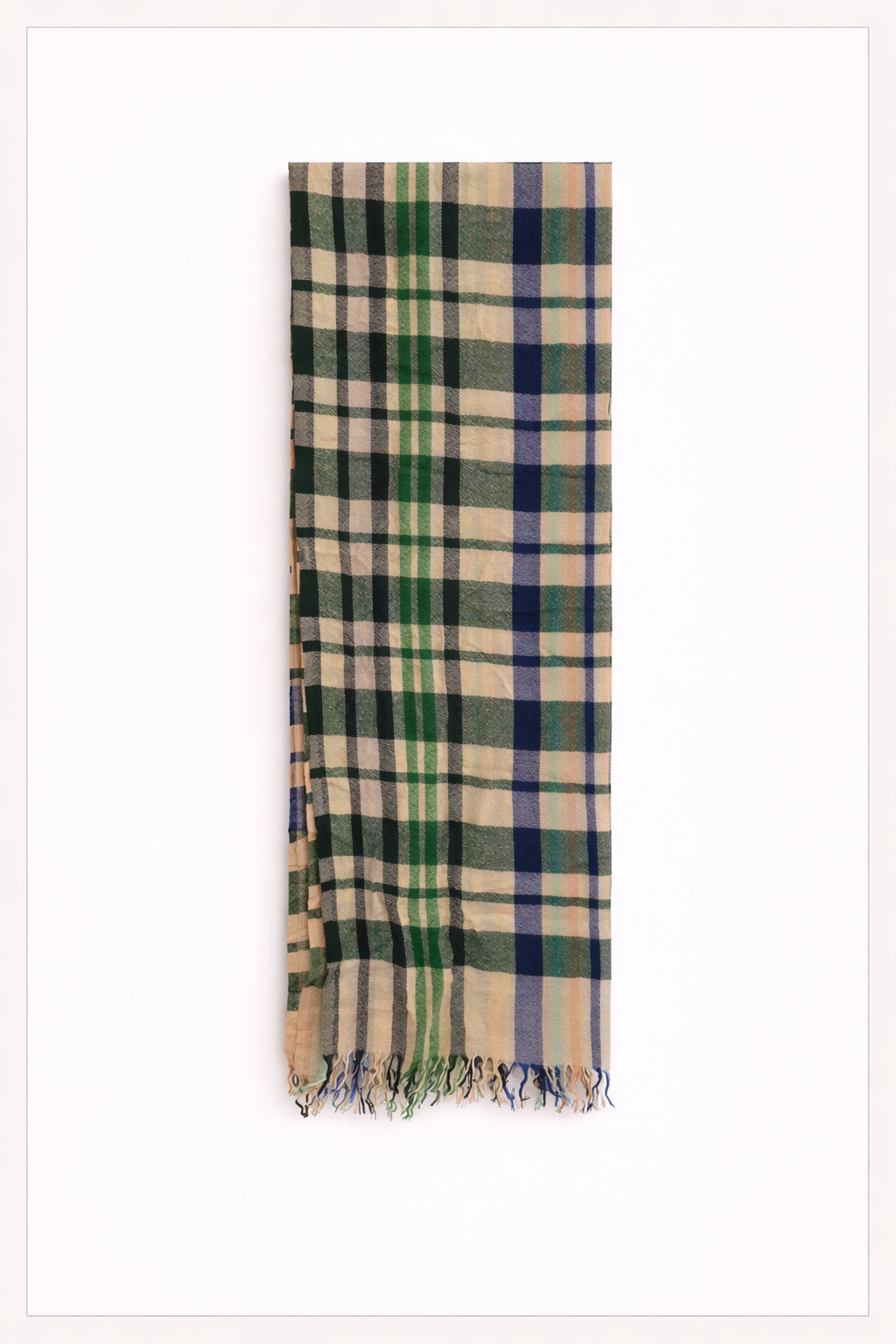 Pre-loved Checked Cotton Scarf