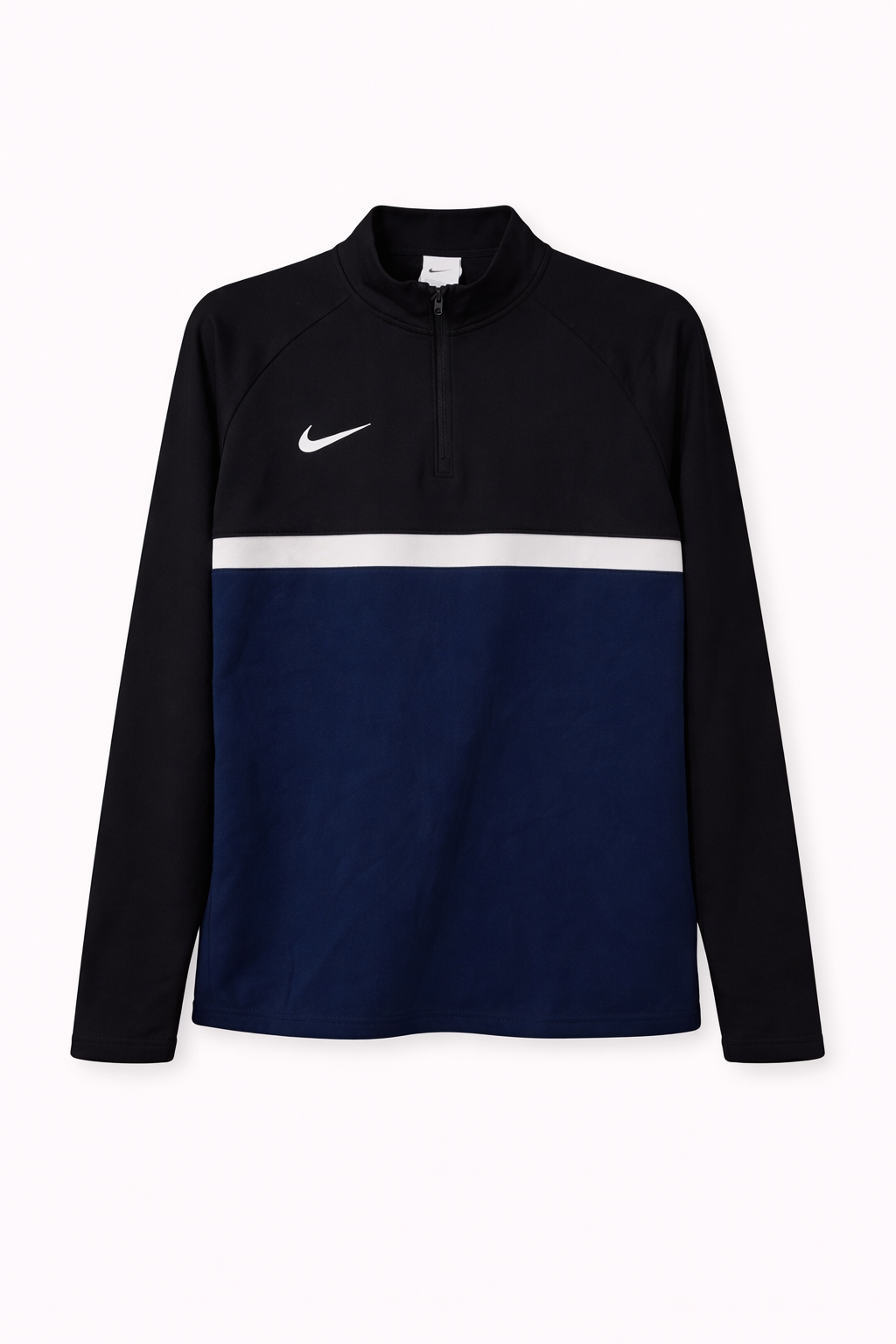 Pre-loved Nike Black & Navy Vintage Long Sleeve Shirt - M