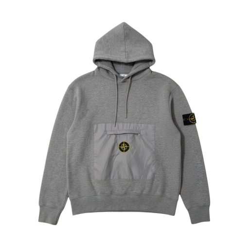 Pre-loved Stone Island Grey Hooded Sweatshirt - Size S