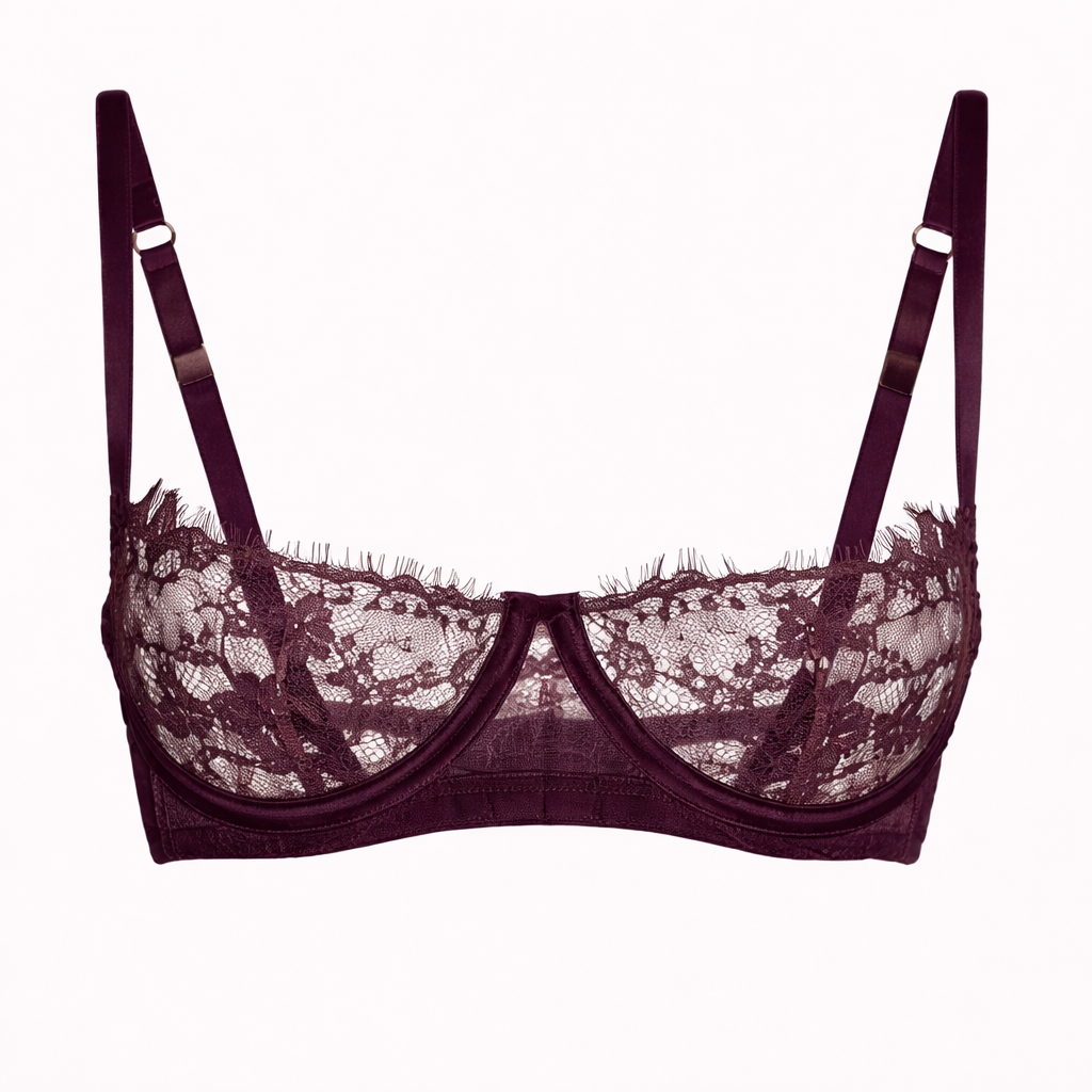 Coco De Mer Balcony Bra / 32D / Amethyst 