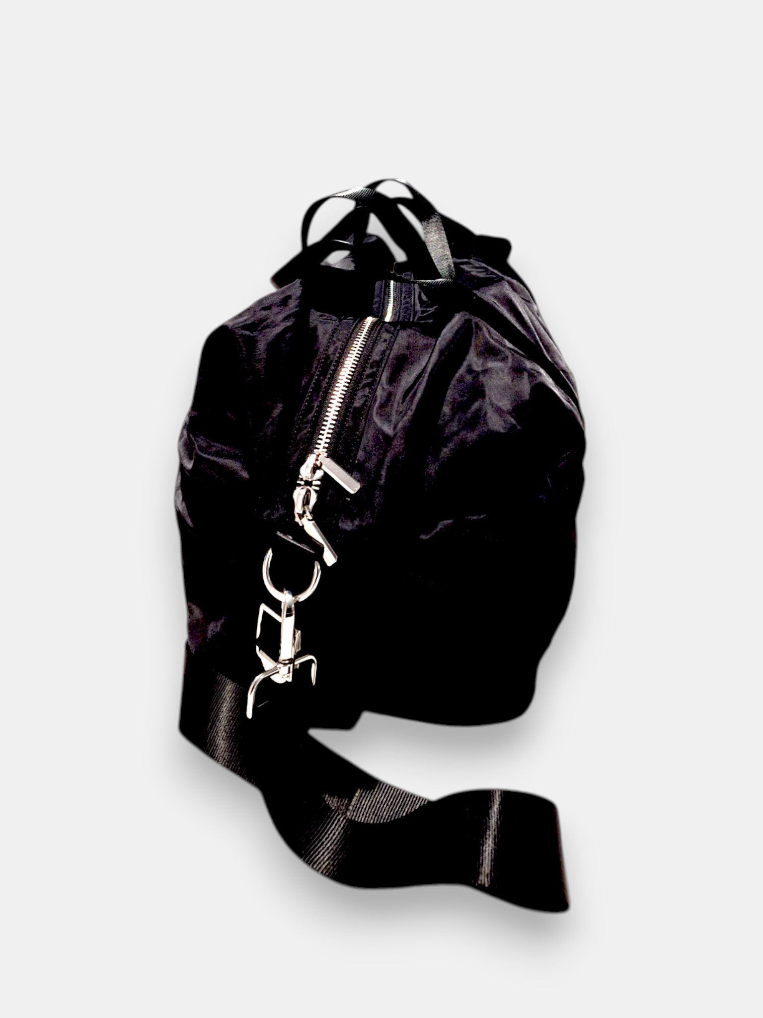H&M Black Nylon Travel Duffel Bag