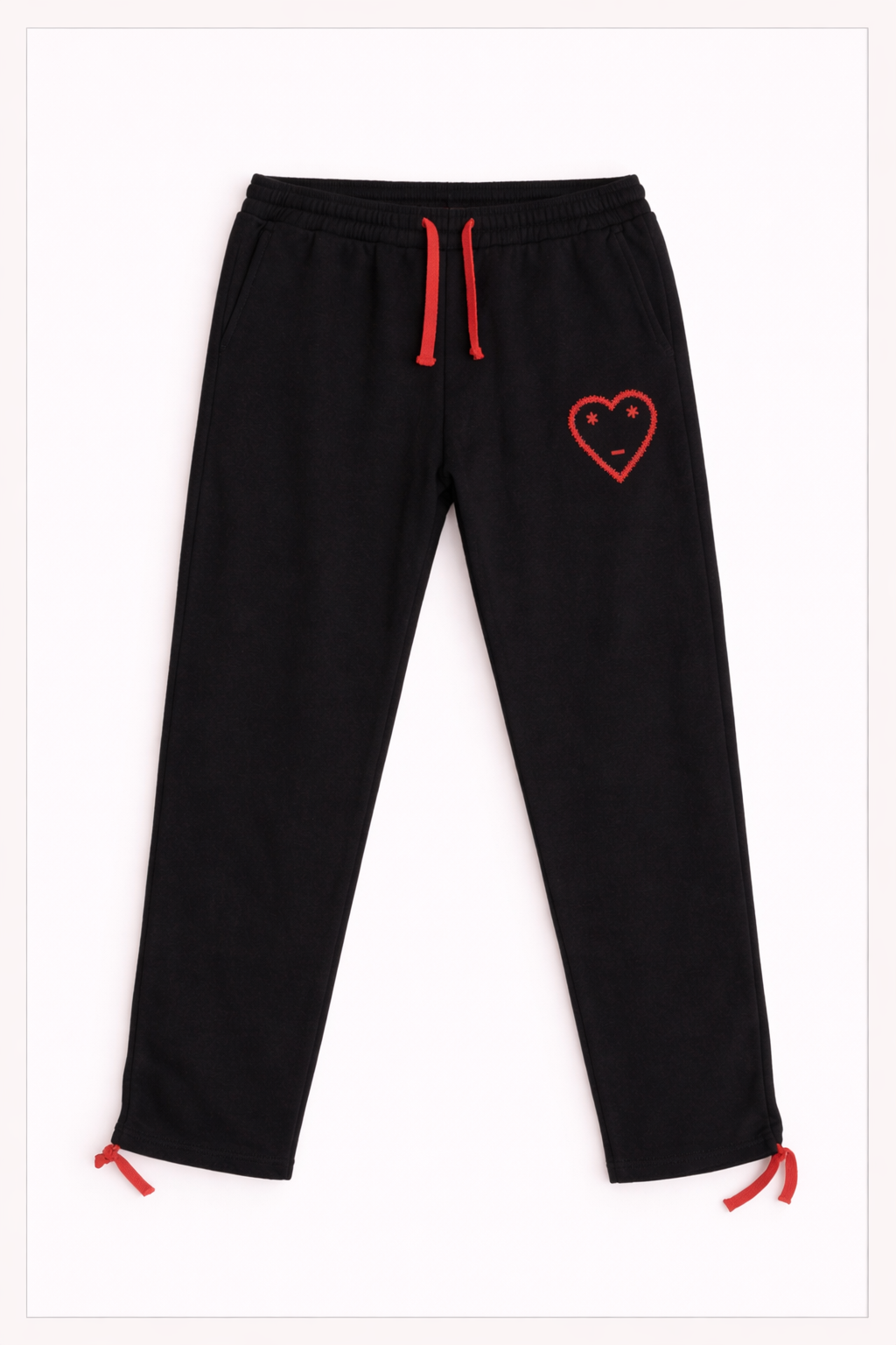 Pre-loved  carsicka Black Joggers with Heart Patch - XL
