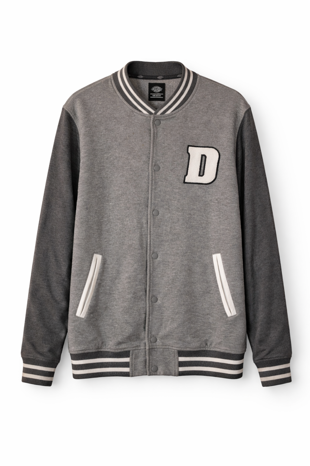 Pre-loved Dickies Grey Varsity Jacket - M