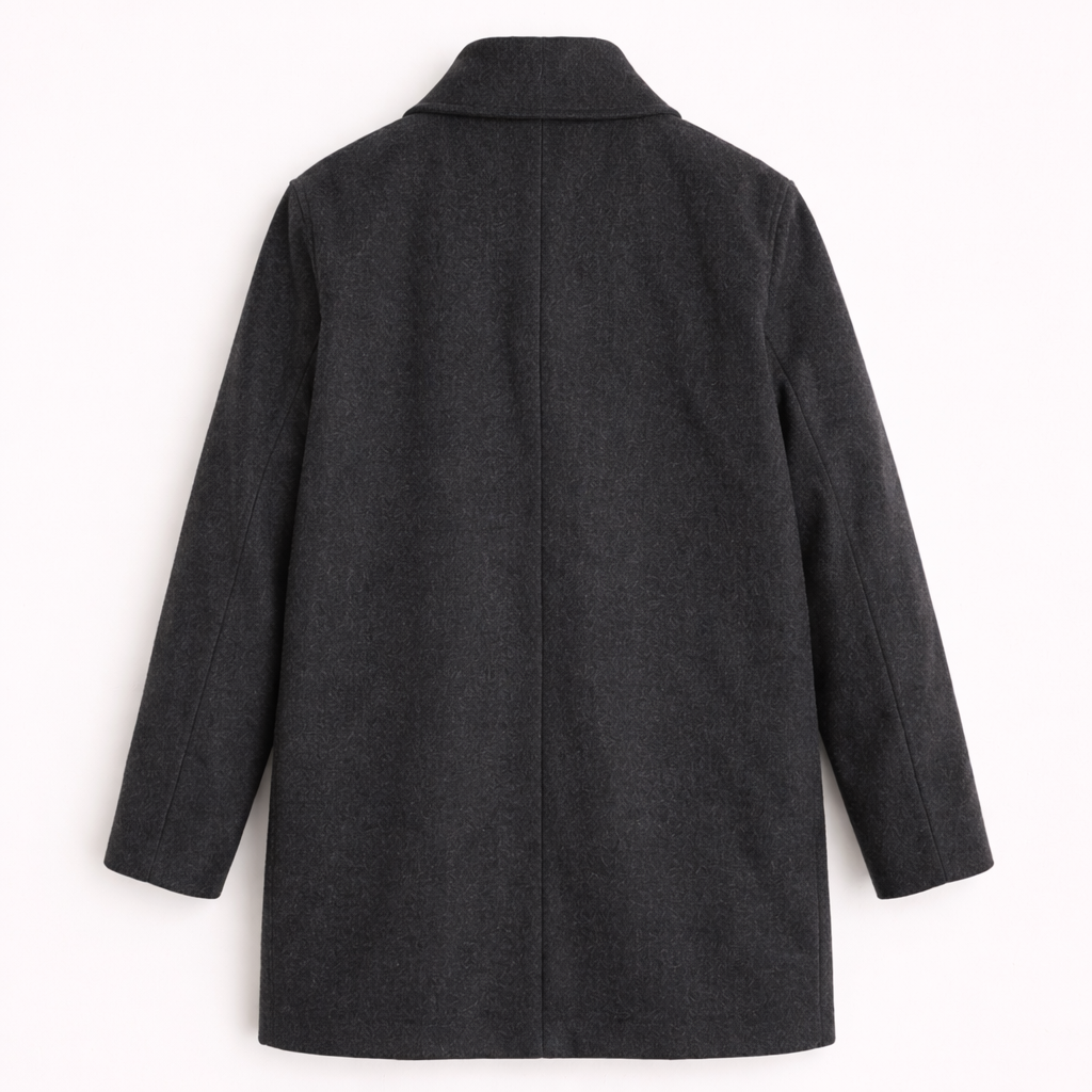 Pre-loved Mens Next Signature Charcoal Classic Wool Overcoat - L