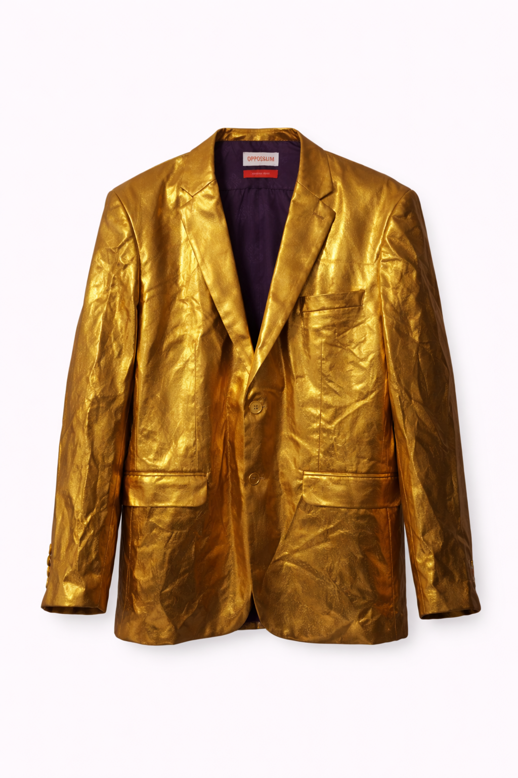 Pre-loved OpposuitsGold Metallic Blazer - UK 52