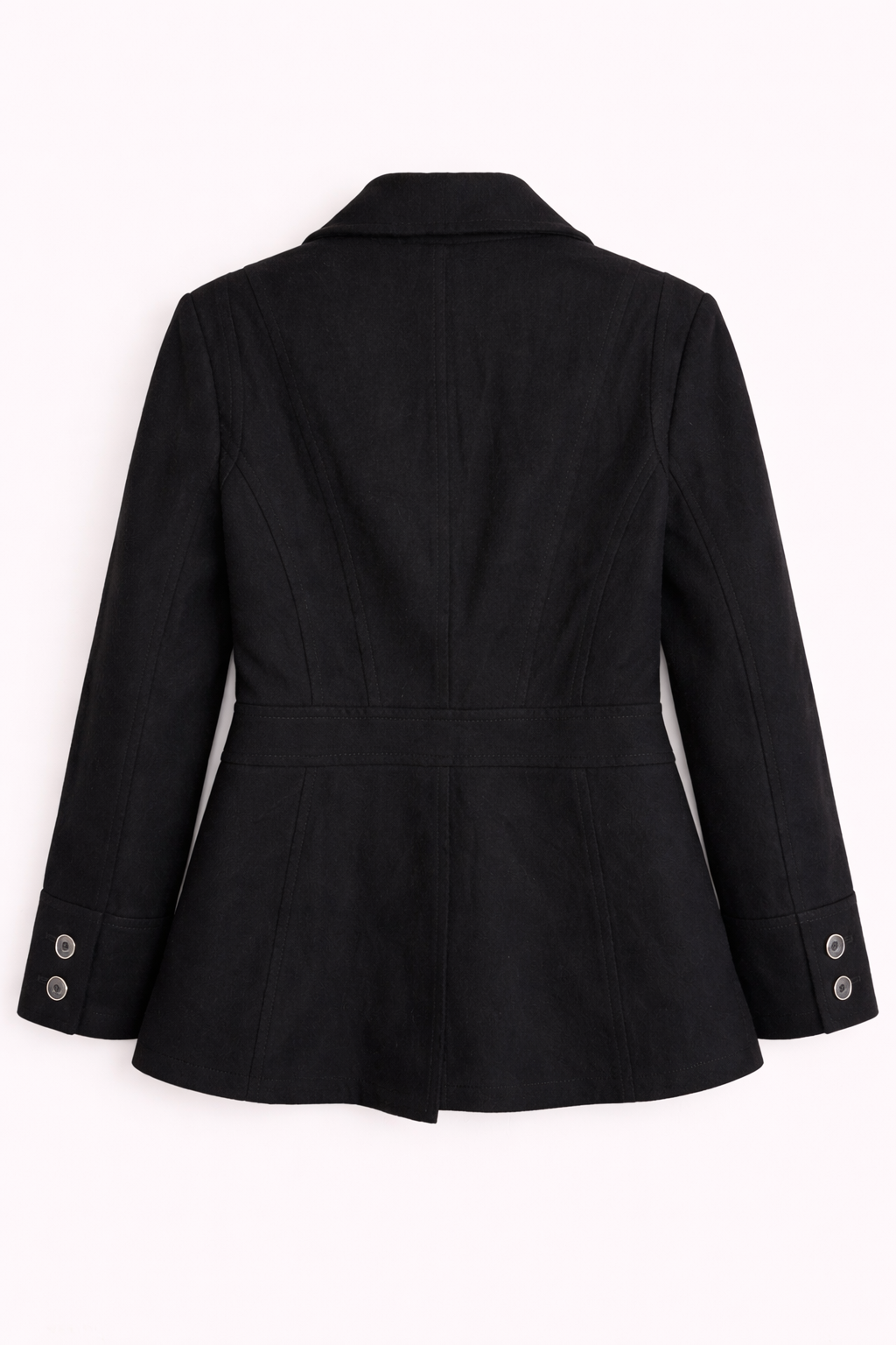 Pre-loved Debenhams Classic Black Peacoat - Size 18