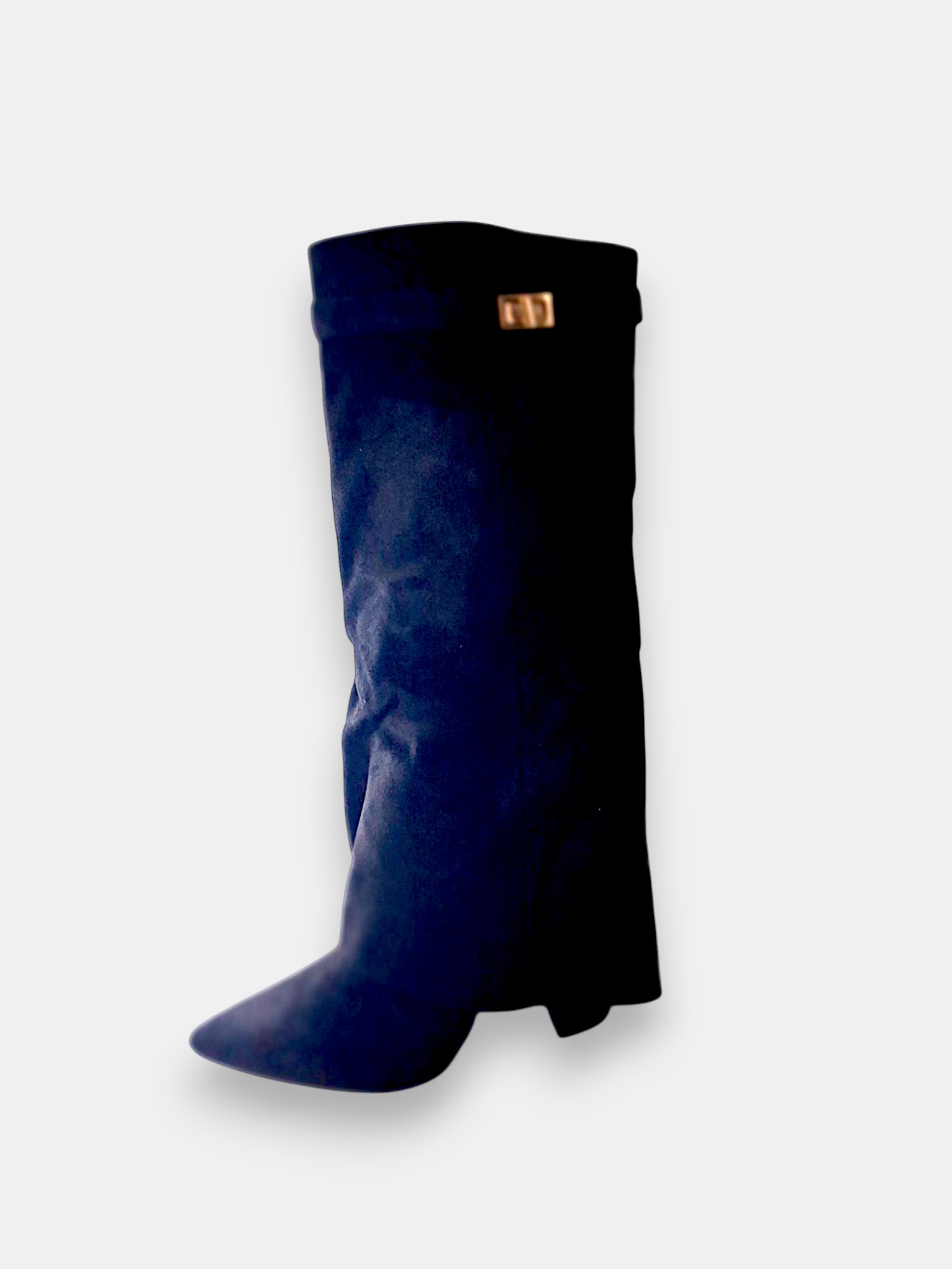 Ladies New Block Heel Knee Length Boot / Size Uk 8