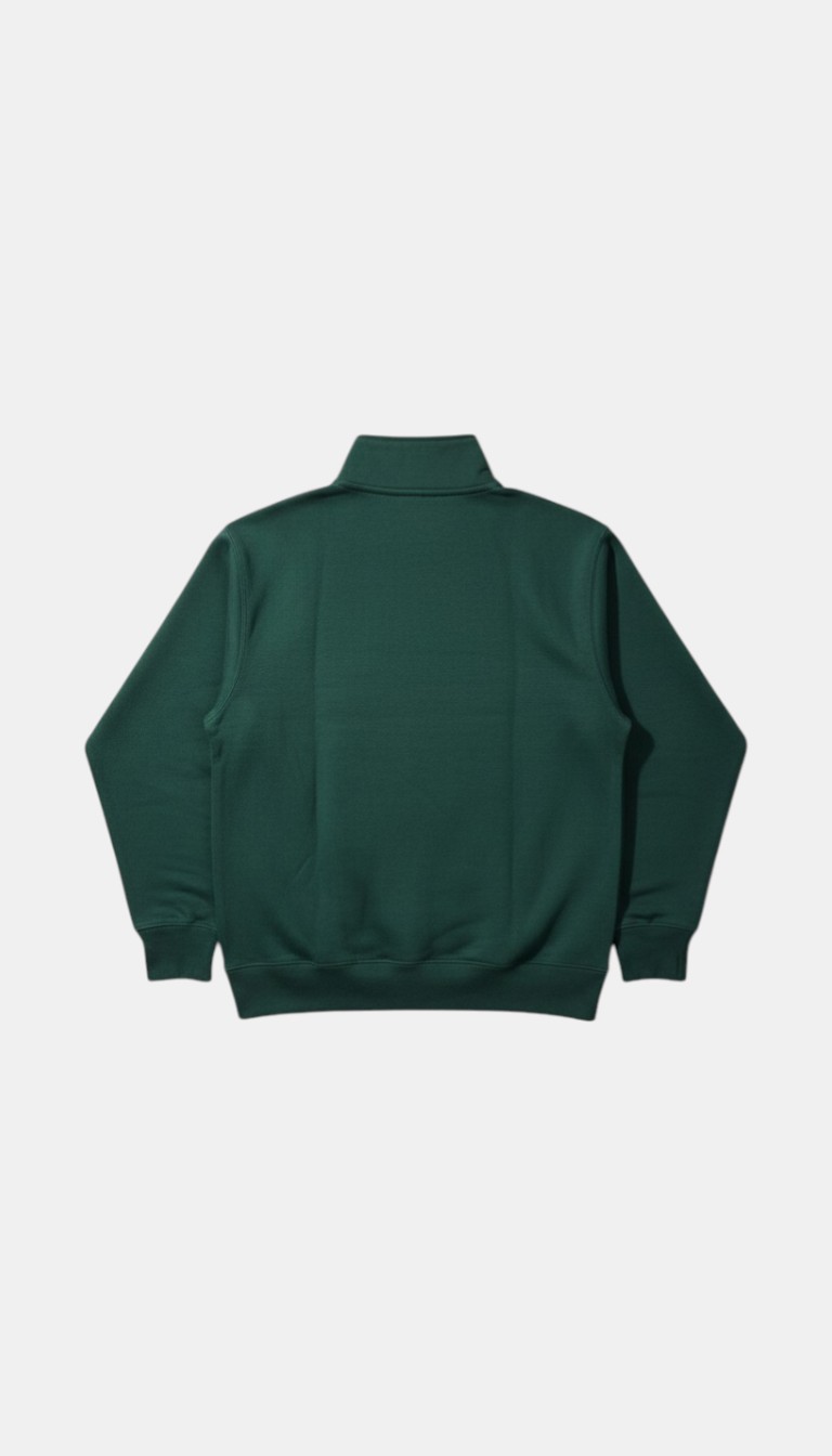 Vintage Cambridge Uni Green Quarter-Zip Sweatshirt - Size S