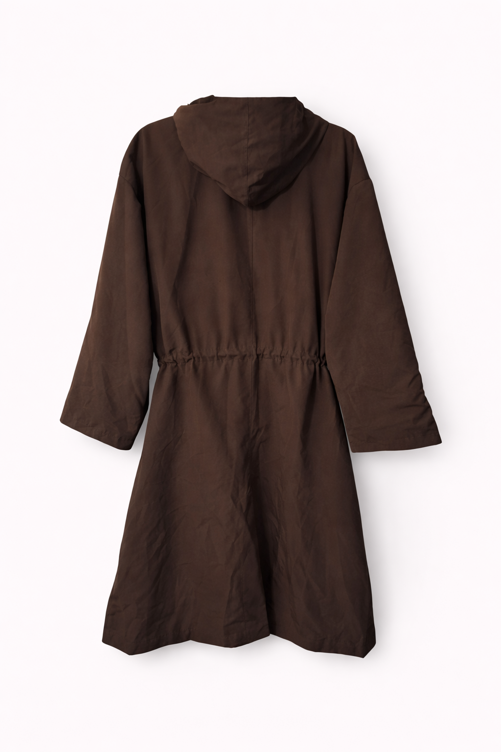 Pre-loved  RU Brown Hooded Trench Coat - L
