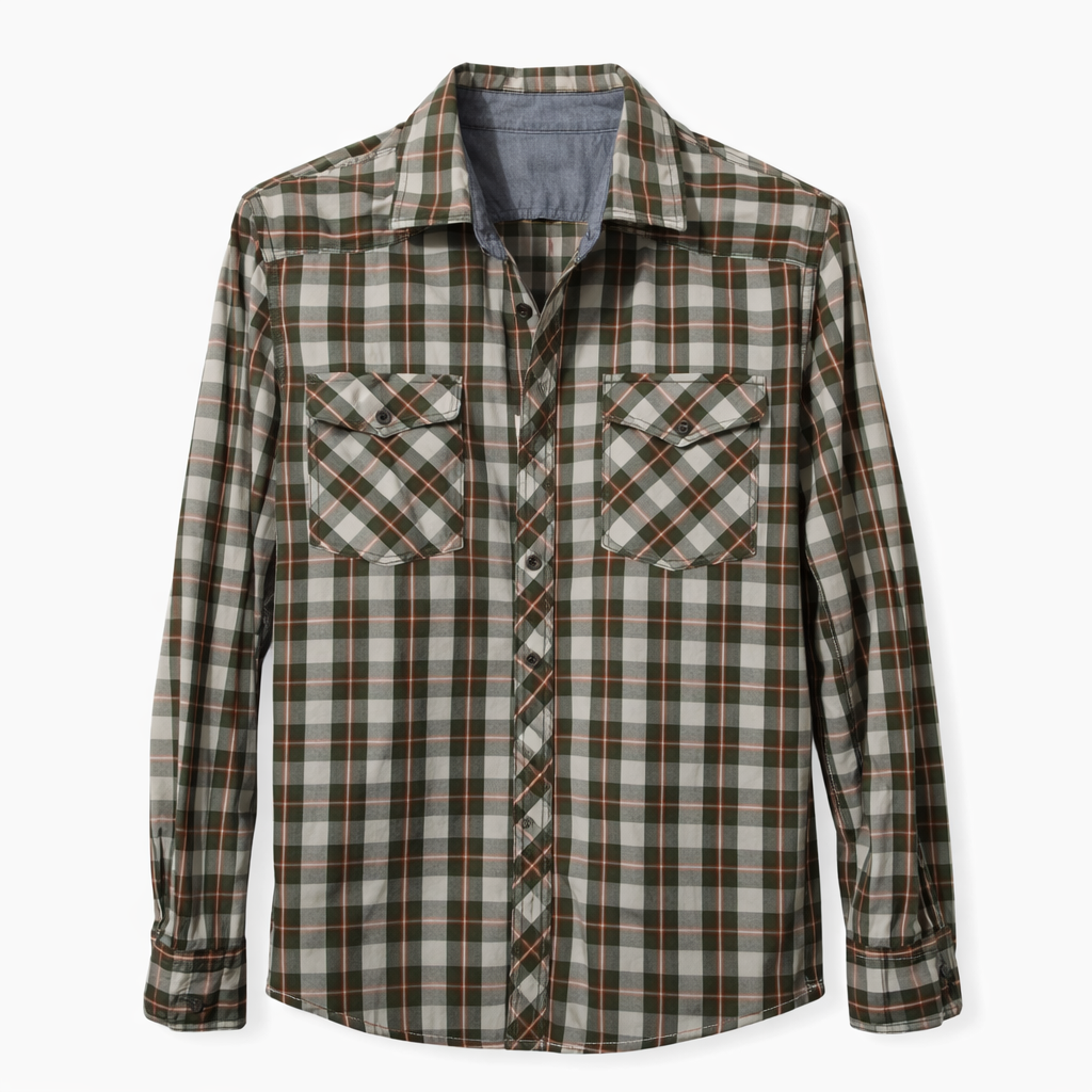 Pre-loved Converse Men's Plaid Flannel Shirt -L