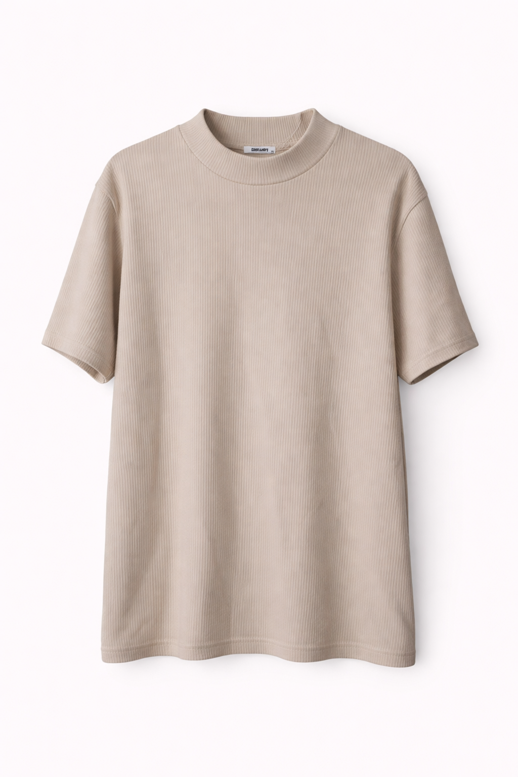 Pre-loved Coofandy Beige Ribbed T-Shirt - 3XL