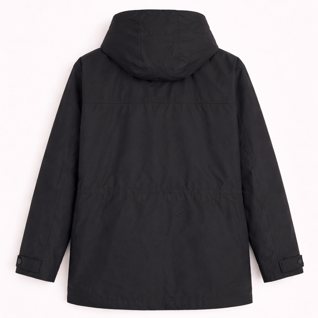 Pre- loved Men's Black Waterproof Parka - Size L