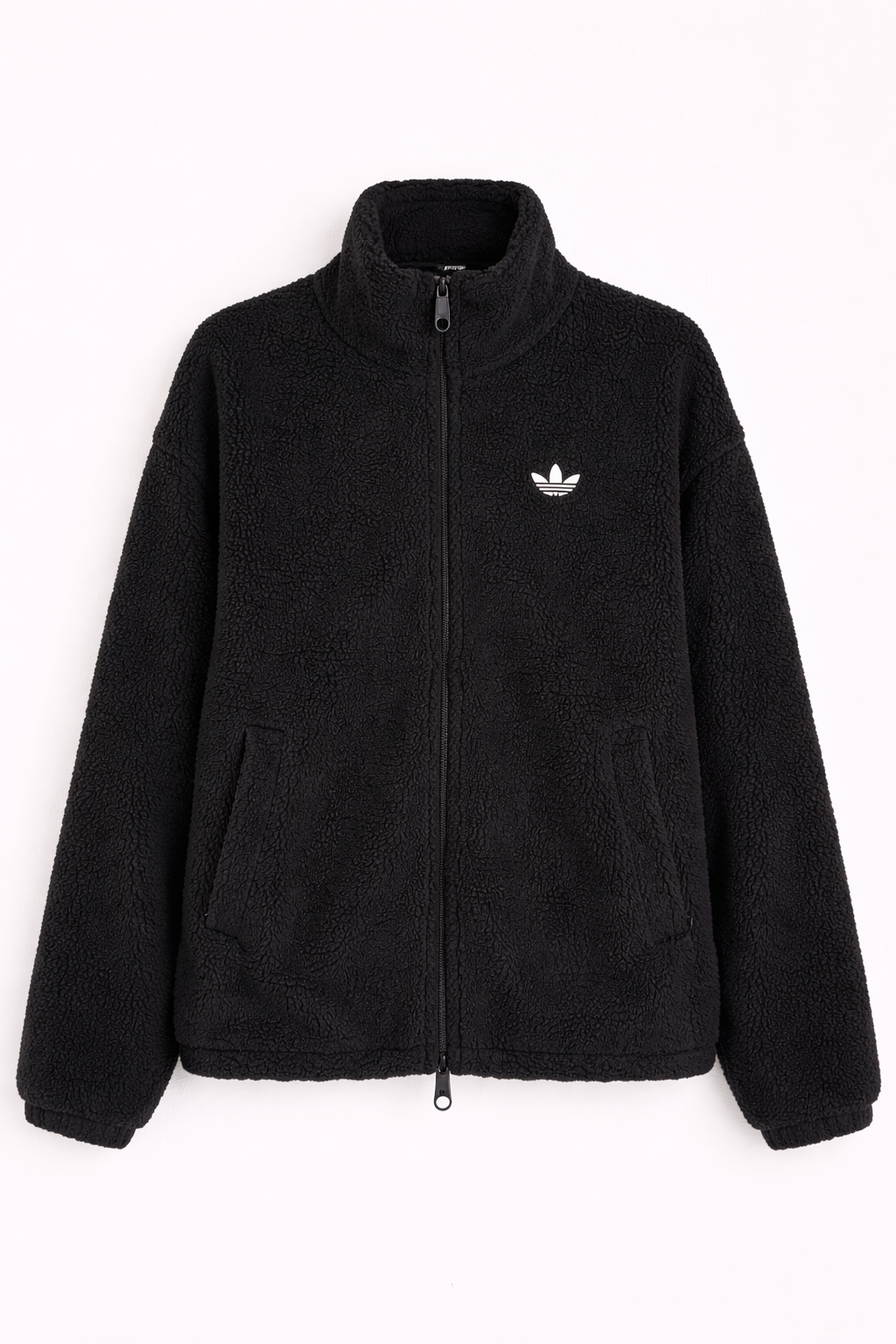 Pre-loved Unisex Adidas Black Fleece Zip Jacket - Size S (8 - 10)