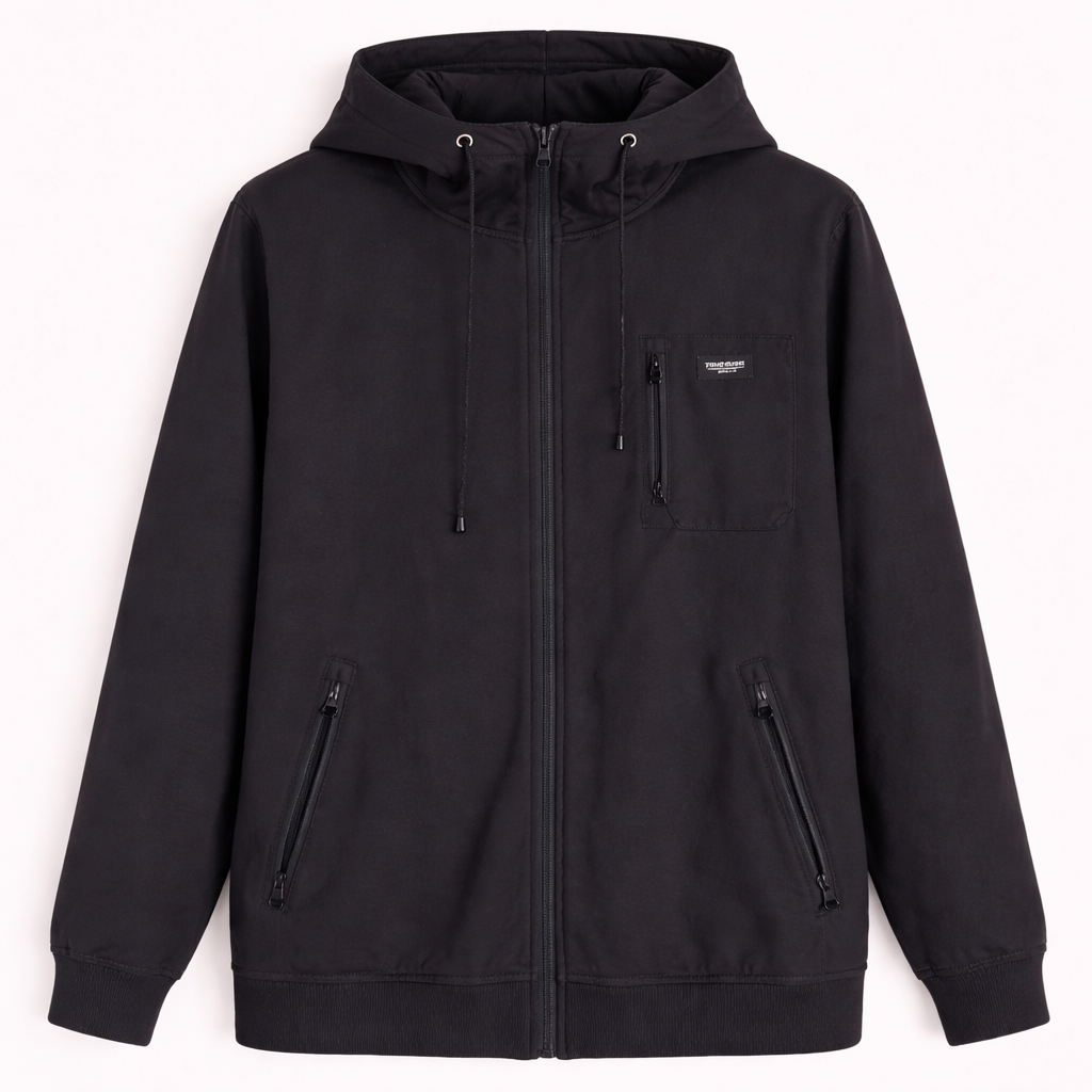 Pre-loved Grand Scheme Supply & Co. Black Zip-Up Hoodie - L