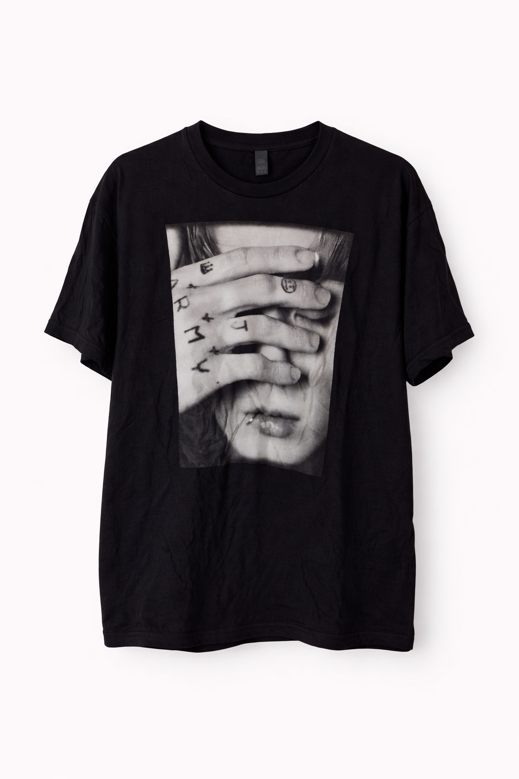 Pre-loved Graphic Black T-Shirt -XL