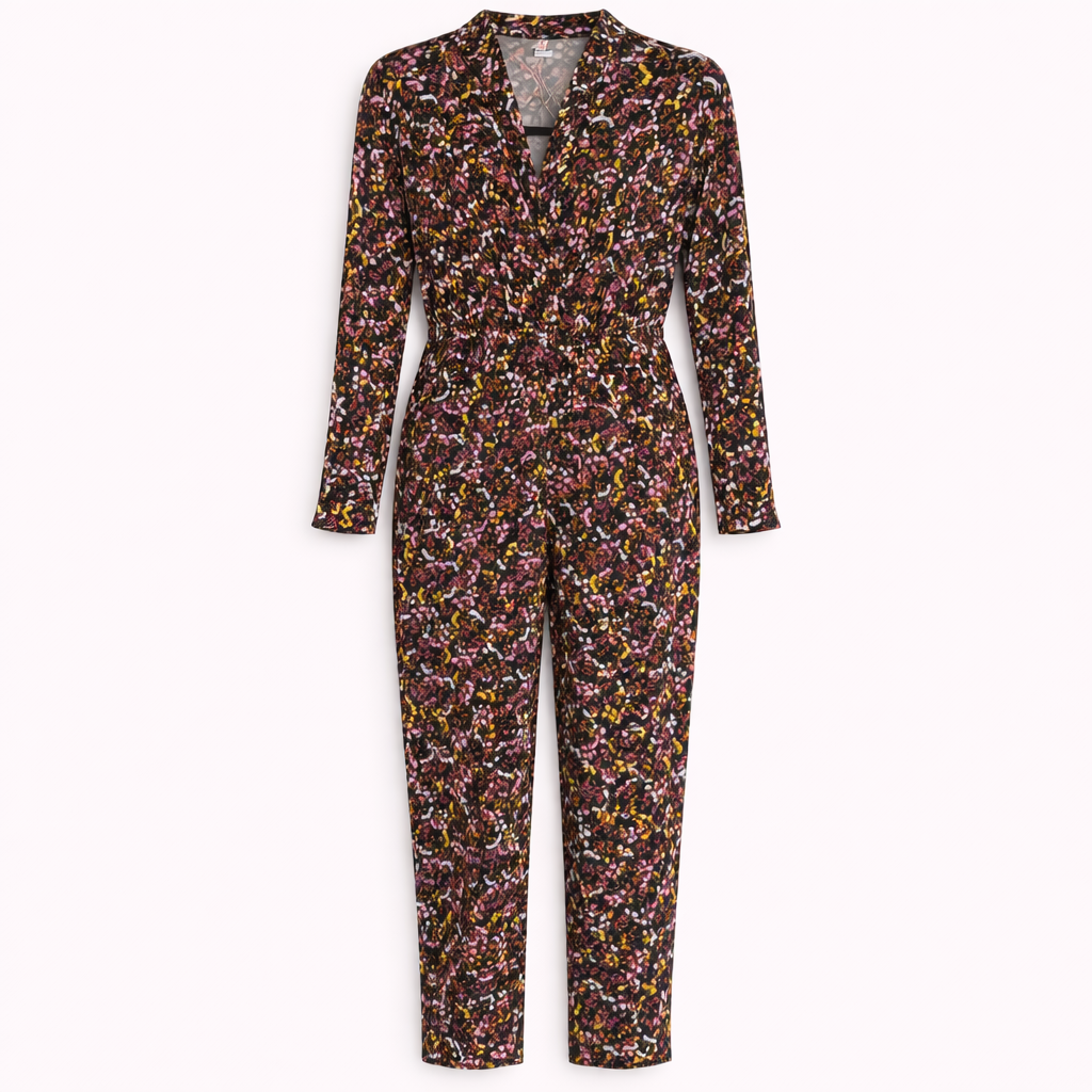 Pre-loved Floral Print Jumpsuit - Size L