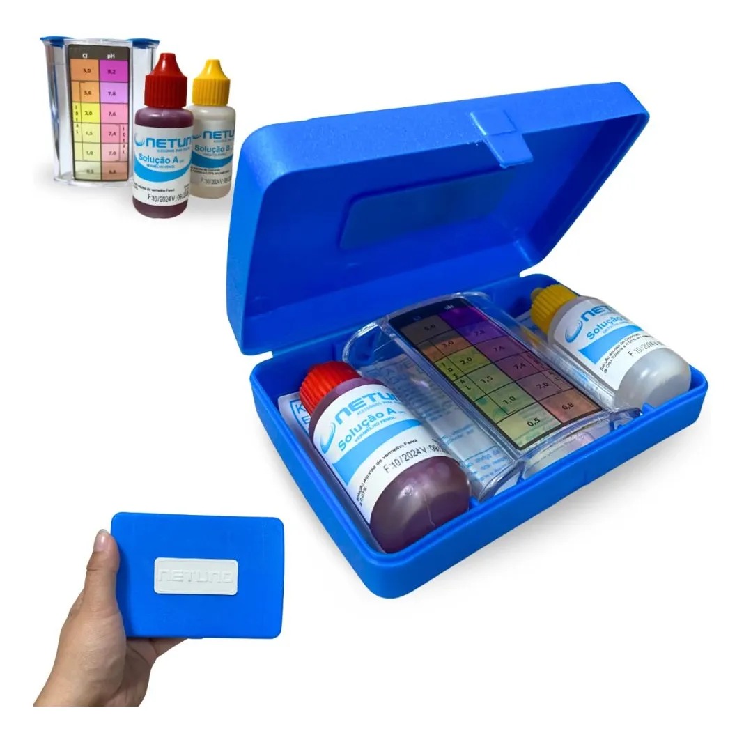 Kit Teste de pH e Cloro para Piscinas