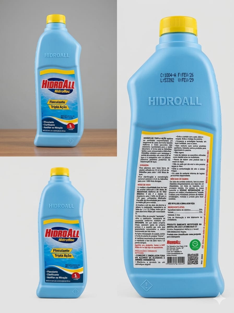 Clarificante HidroFloc 3 em 1 - HidroAll 1L