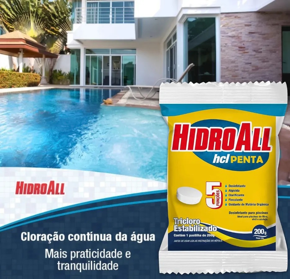 Pastilha de Cloro - HidroAll 200g
