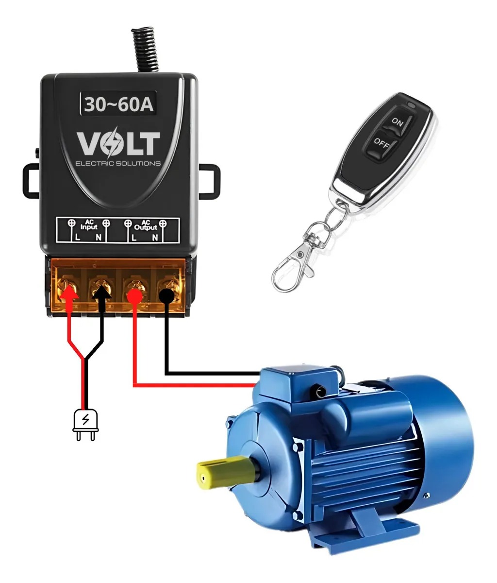 Interruptor Bomba Controle Remoto Modulo Liga Desliga 30/60A 127/220v - Volt Electric Solutions