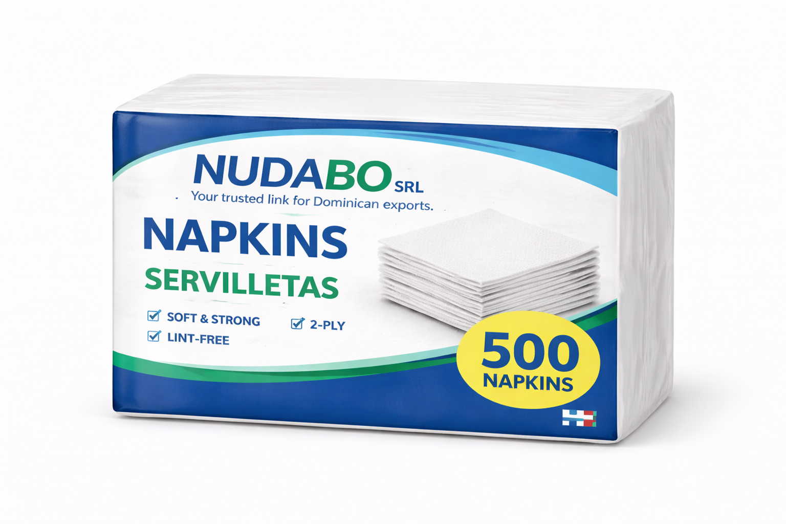 NUDABO Napkins 500 Pack