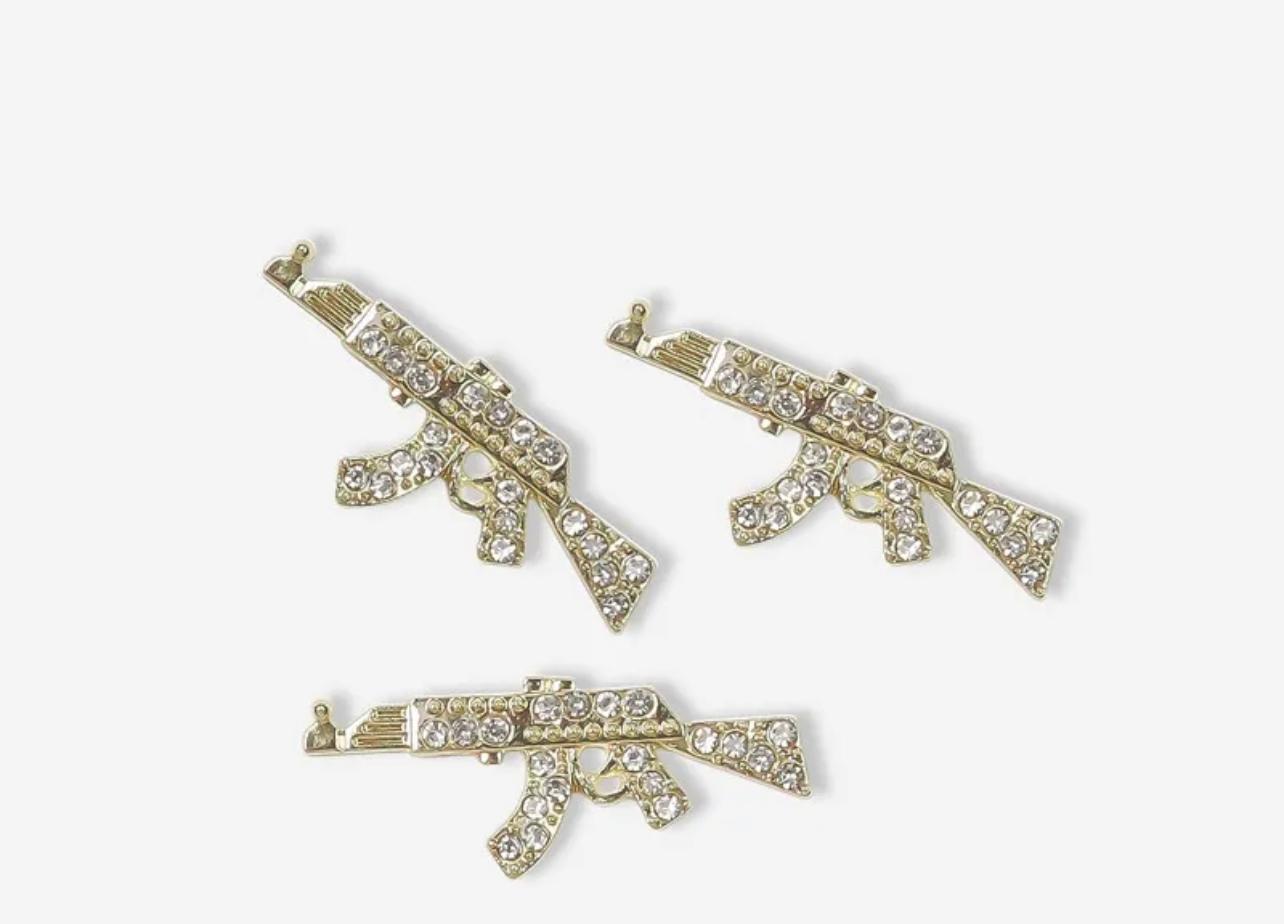 Rifle Dorado con Strass