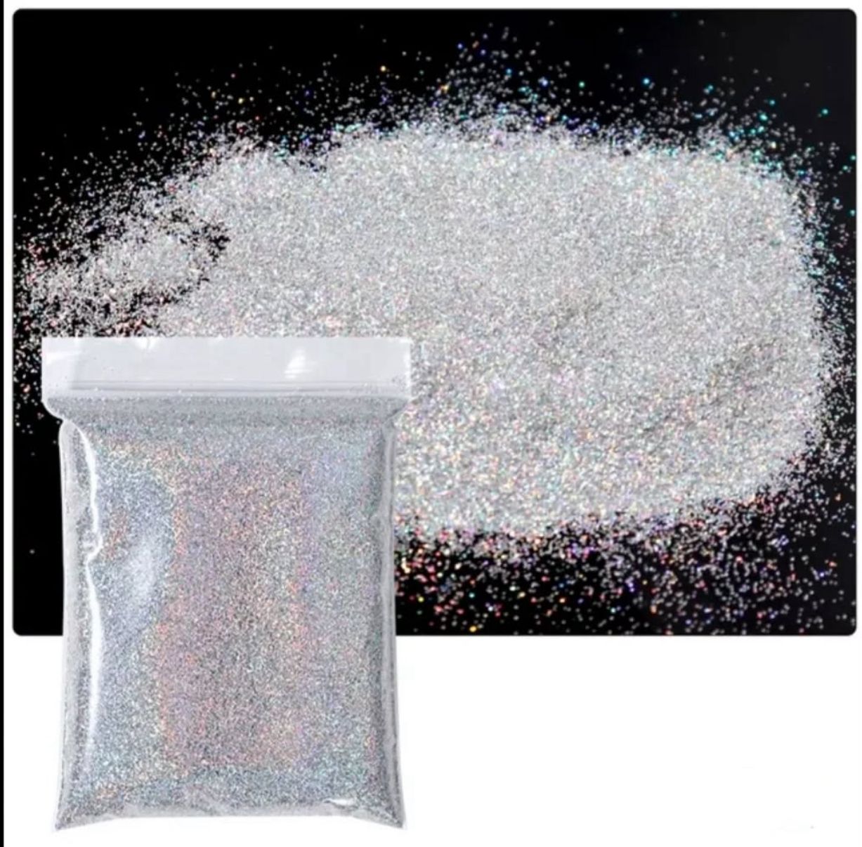 Brillantina Plateada