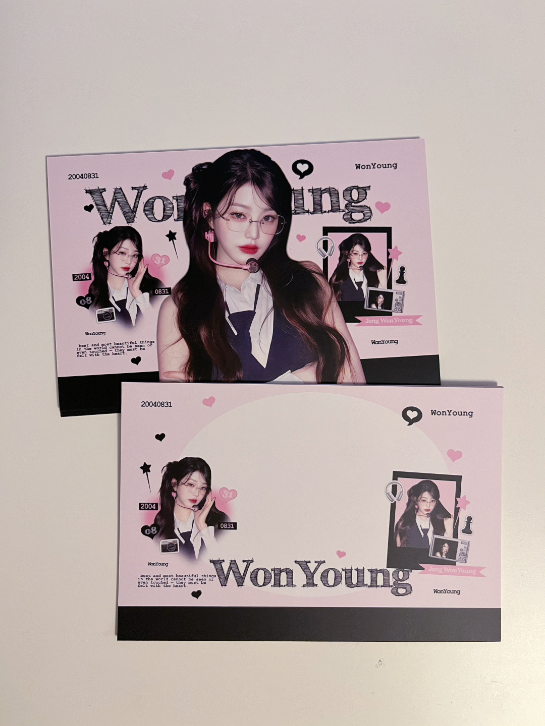 Big wonyoung message card | 5 pieces 