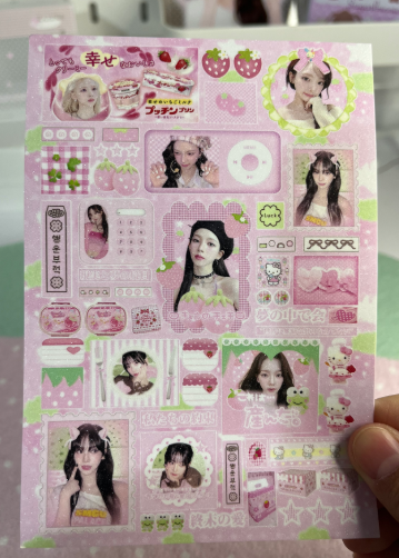 Strawberry Karina sticker sheet