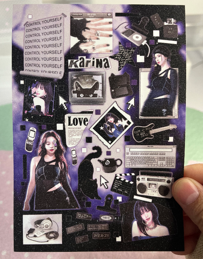 Cyber Karina sticker sheet