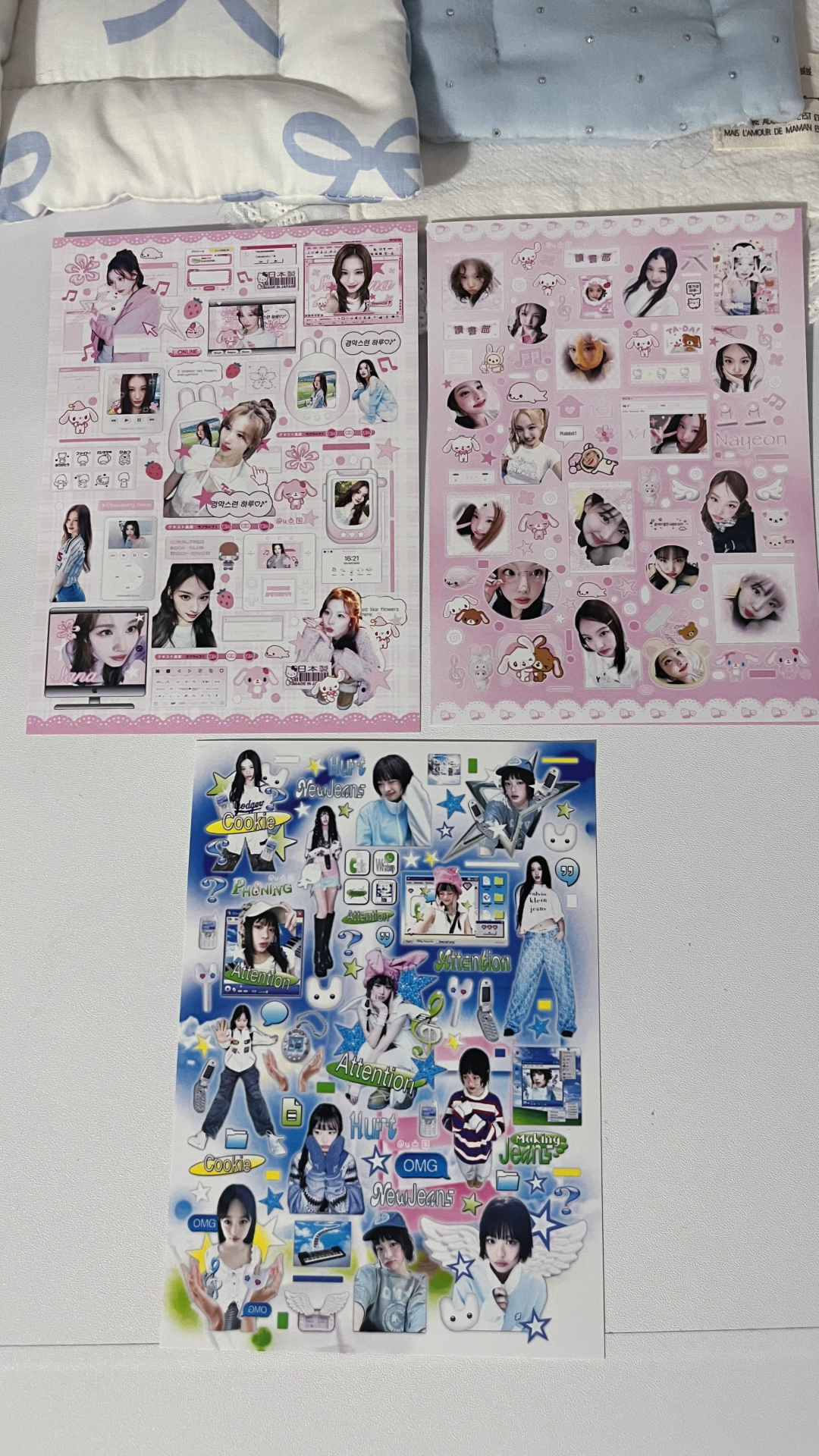 Lsfm, Twice, Illit, Newjean sticker sheets